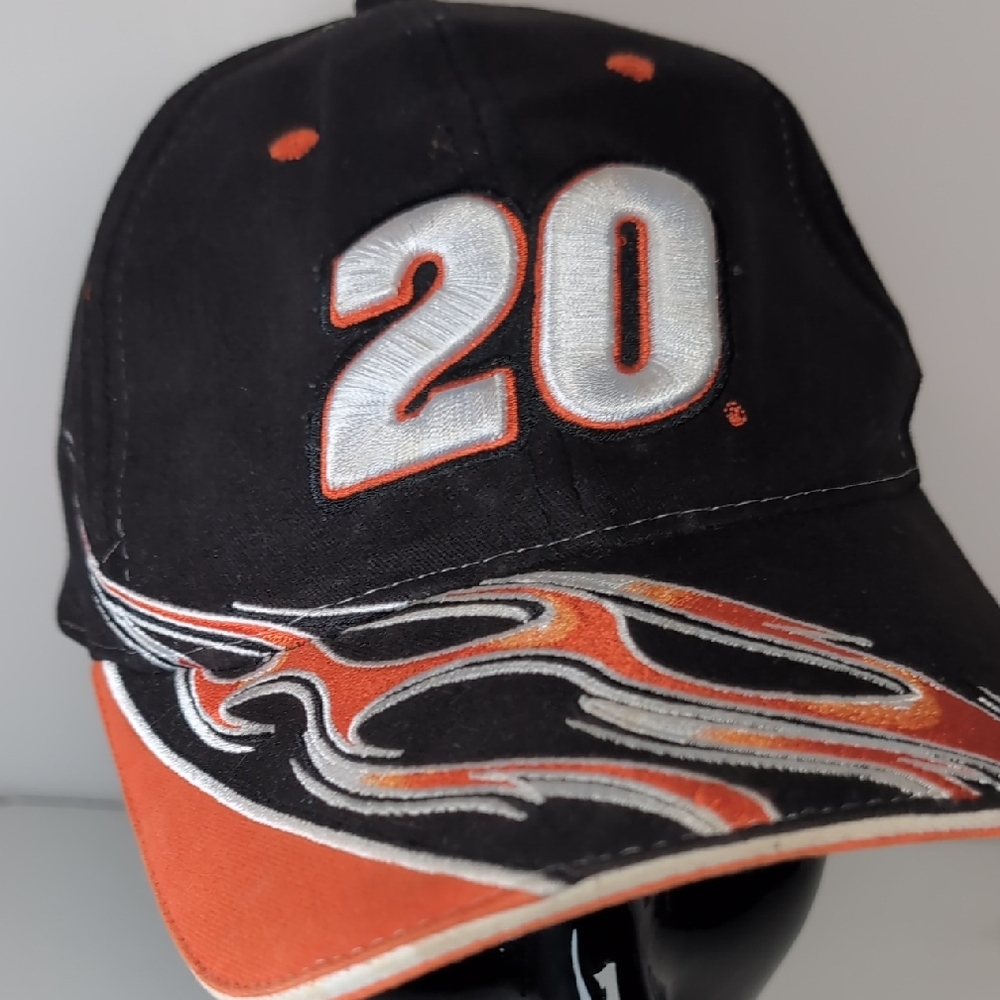 Tony Stewart Number 20  Flames Adjustable Vintage NASCAR Cap
